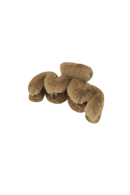 Haarklem fluffy zigzag Bruin