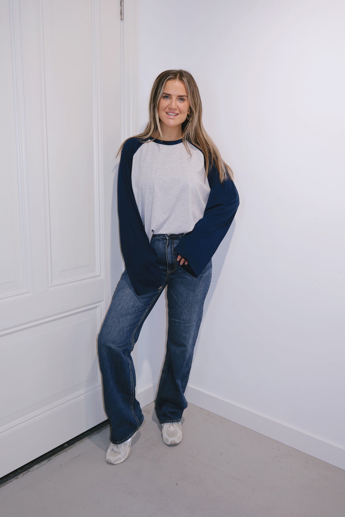 Longsleeve Denise Grijs/Navy