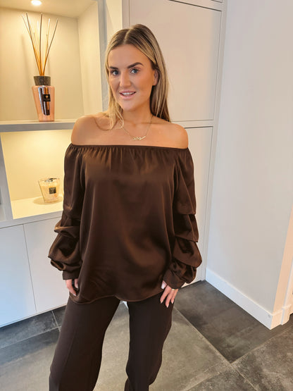 Blouse Celine bruin