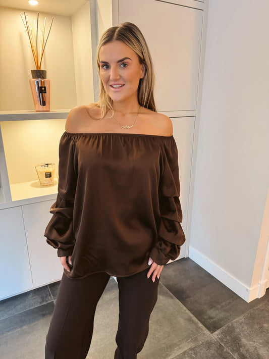 Blouse Celine bruin