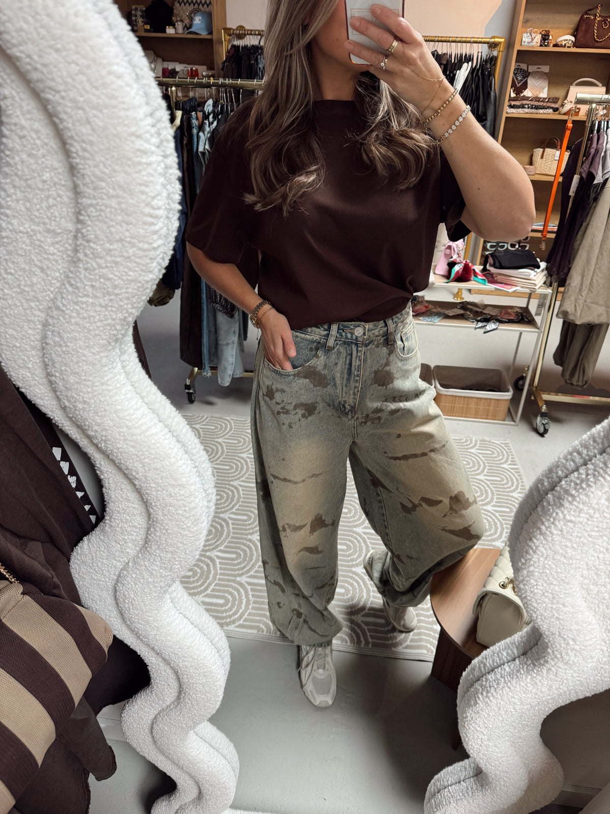 Ambika basic T-shirt JAM Coffee Bruin