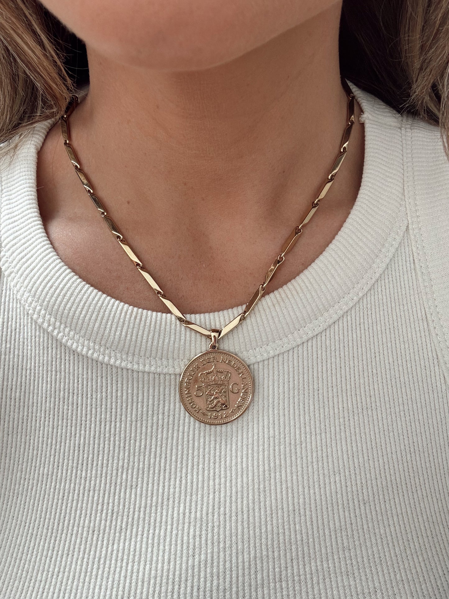 Schakelketting Guldenmunt Goud