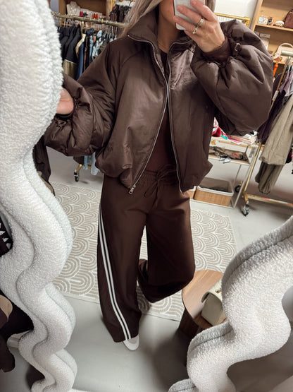 Pants Mikki Stripe Bruin/Beige