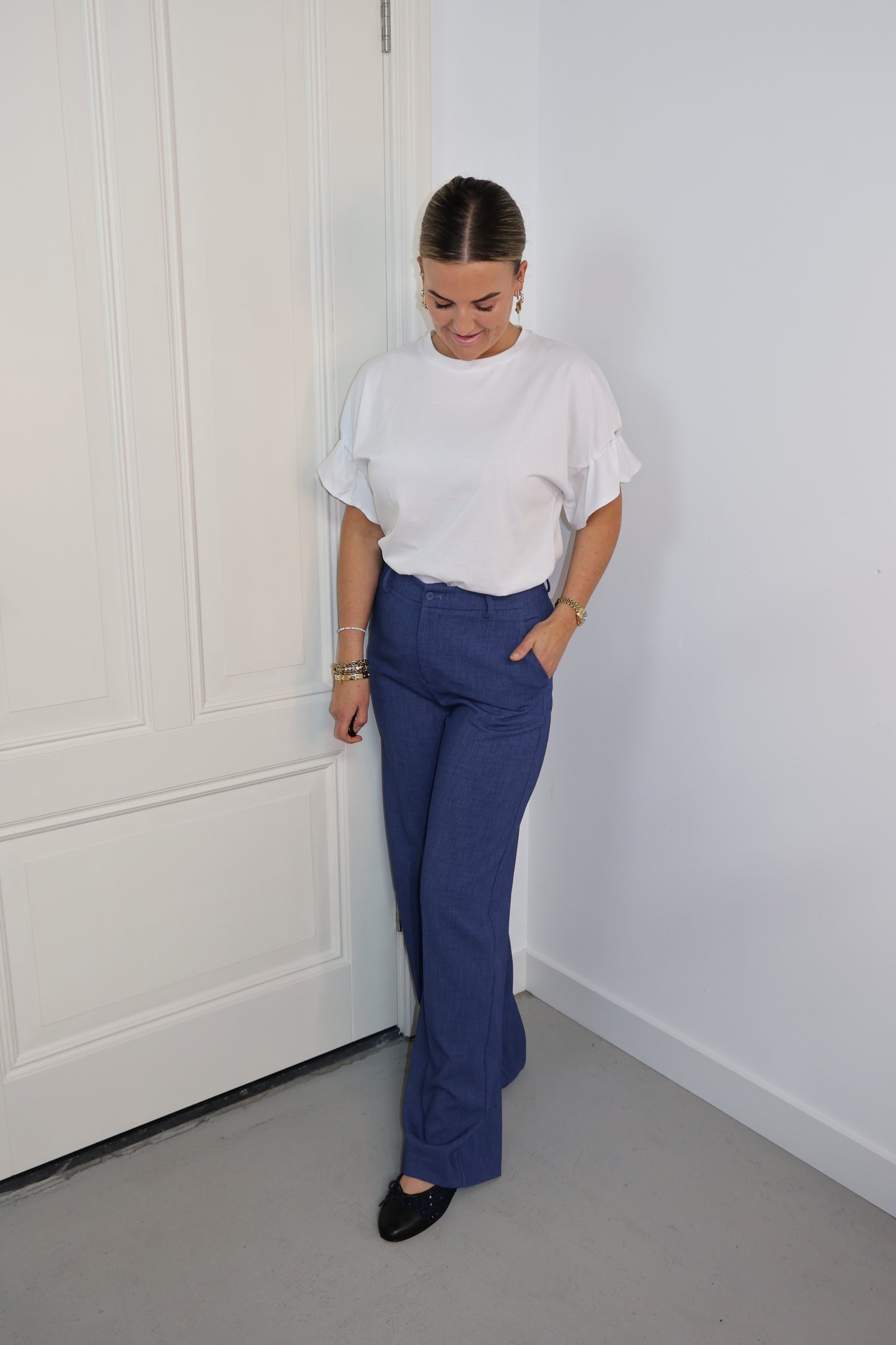 Stella Pantalon Jeansblauw