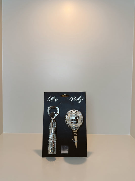 J-Line Let's Party disco flesopener en flesstopper