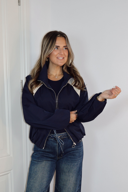 Ambika bomber stripe Karin Navy/Wit