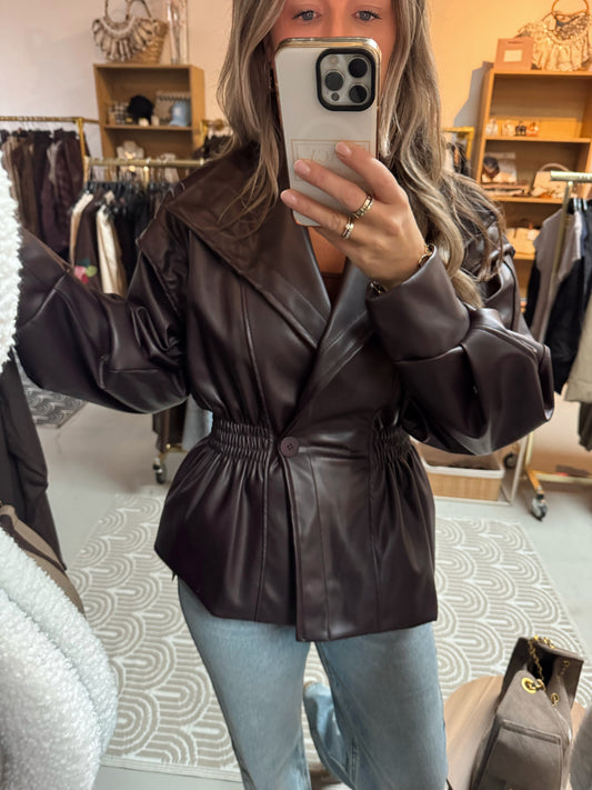 PU Jas Jessie Burgundy