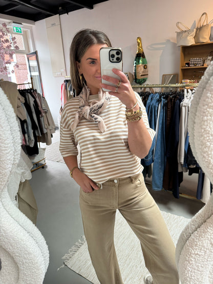 T-shirt Kimmy Stripe Beige