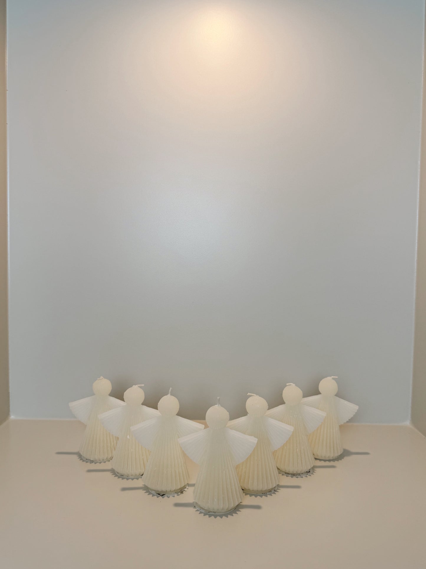 Kerst engel kaars wit