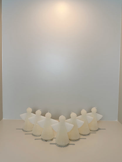 Kerst engel kaars wit