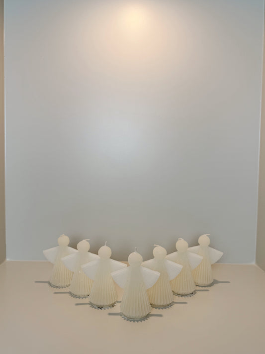 Kerst engel kaars wit