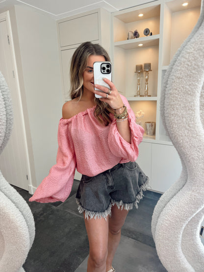 Jeans short Peggy Grijs