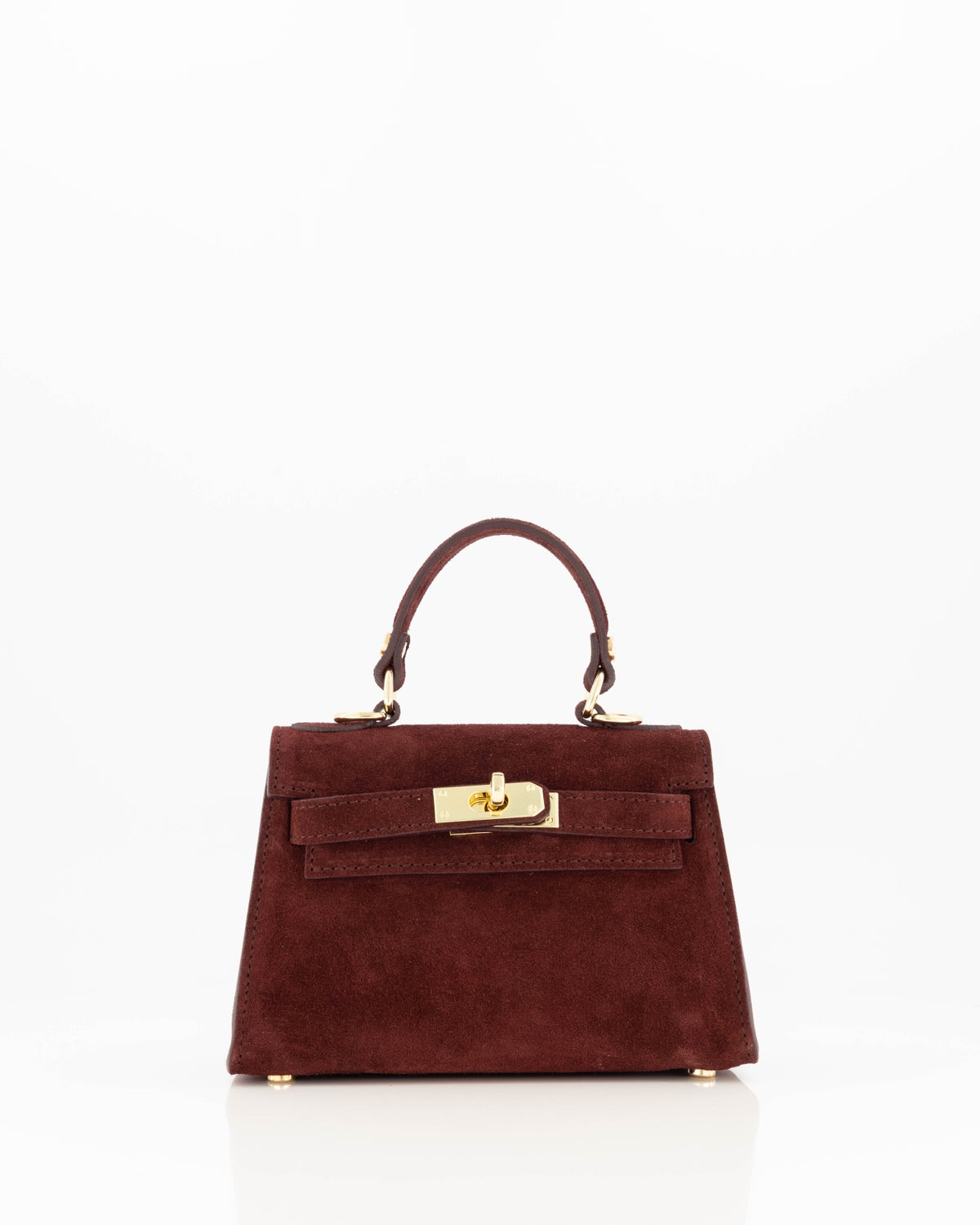 100% Suede Crossbody tas Grace Burgundy