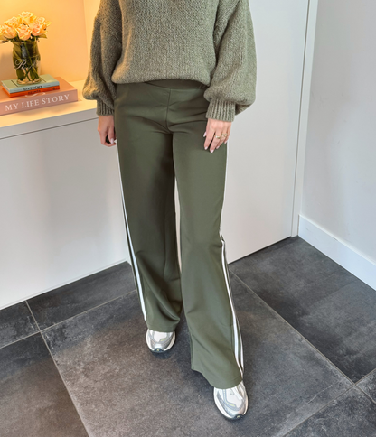 Pants Billy strepen Groen