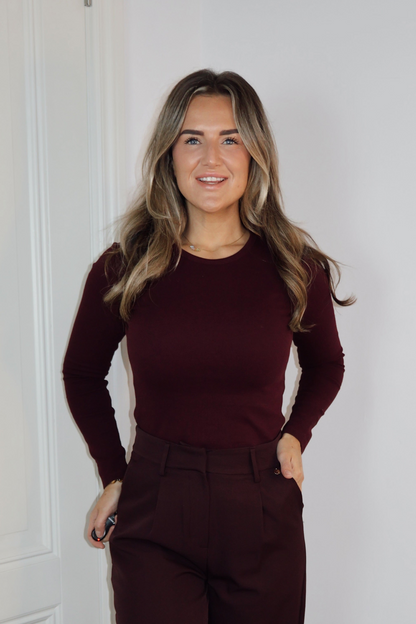 Ambika longsleeve Ada Plum/Burgundy