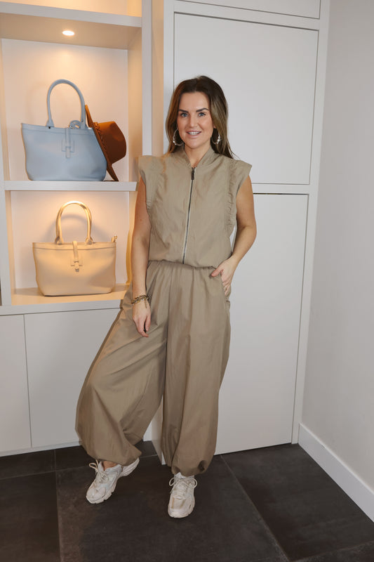 Ambika Co-ord set Gilet + Pants Batool Taupe