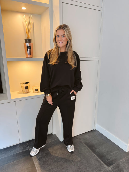 Musthave Joggingset Lange mouwen Broek + Top Zwart