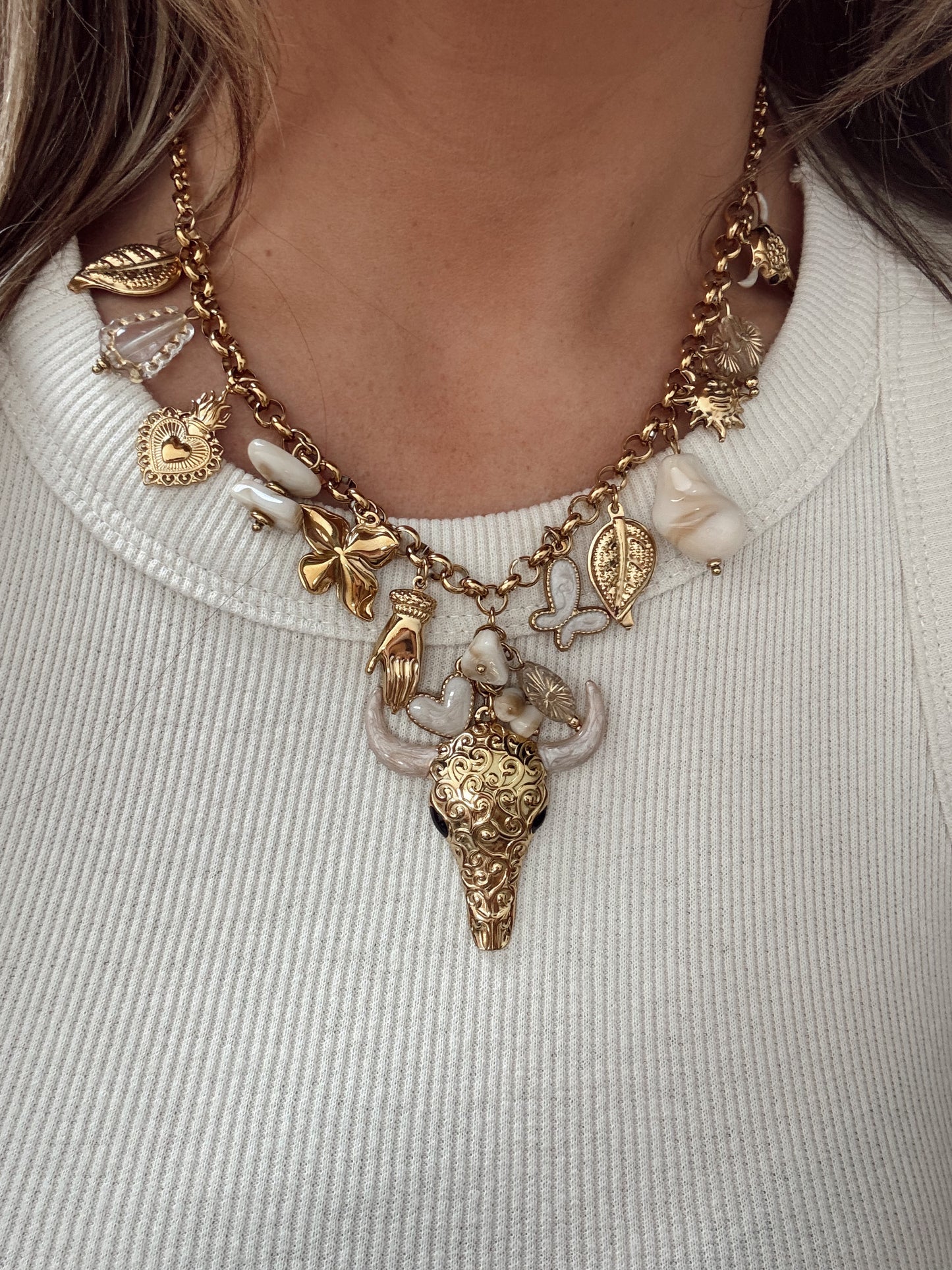 Bedelketting Lovely bison Goud