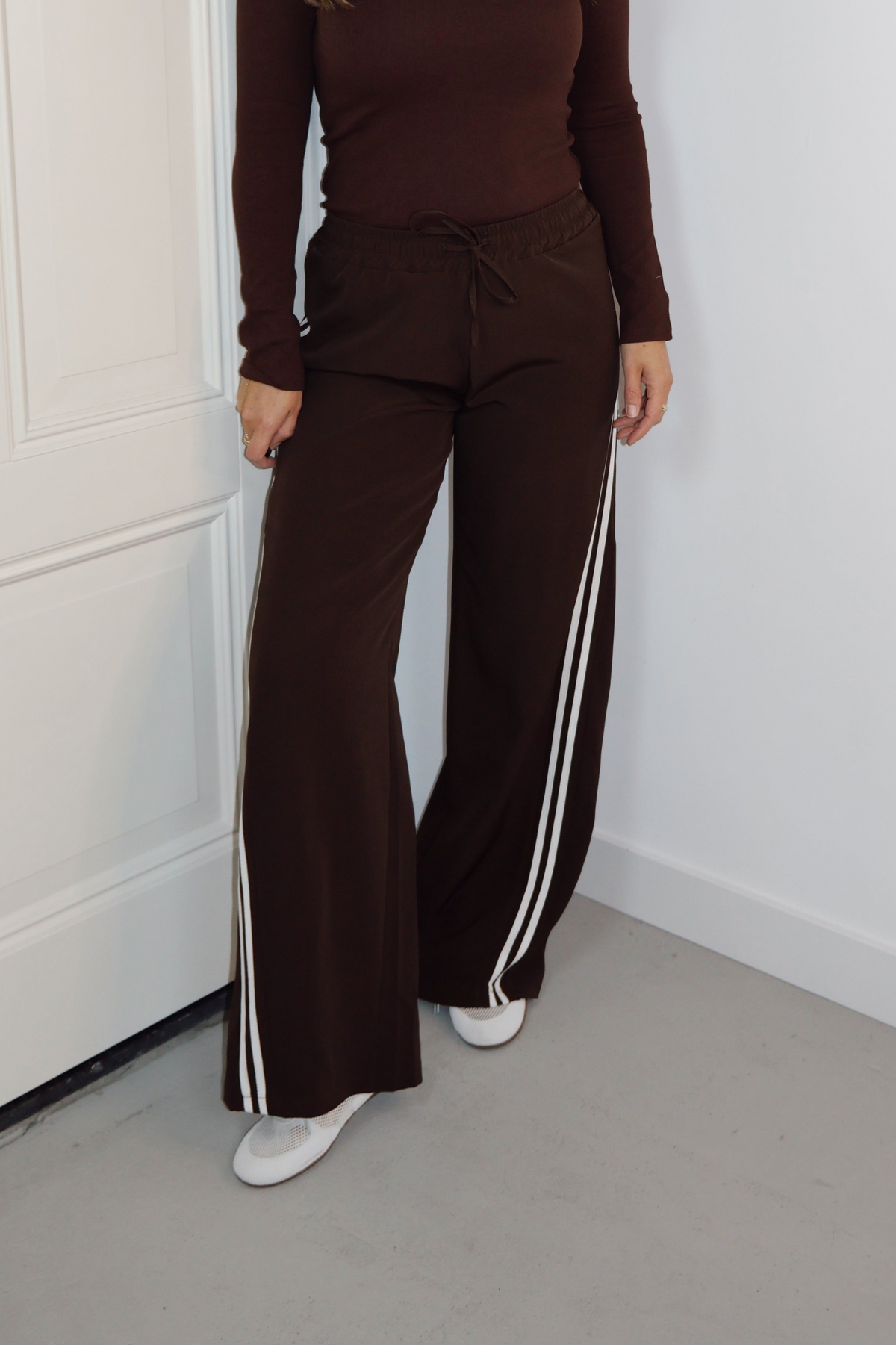 Pants Mikki Stripe Bruin/Beige