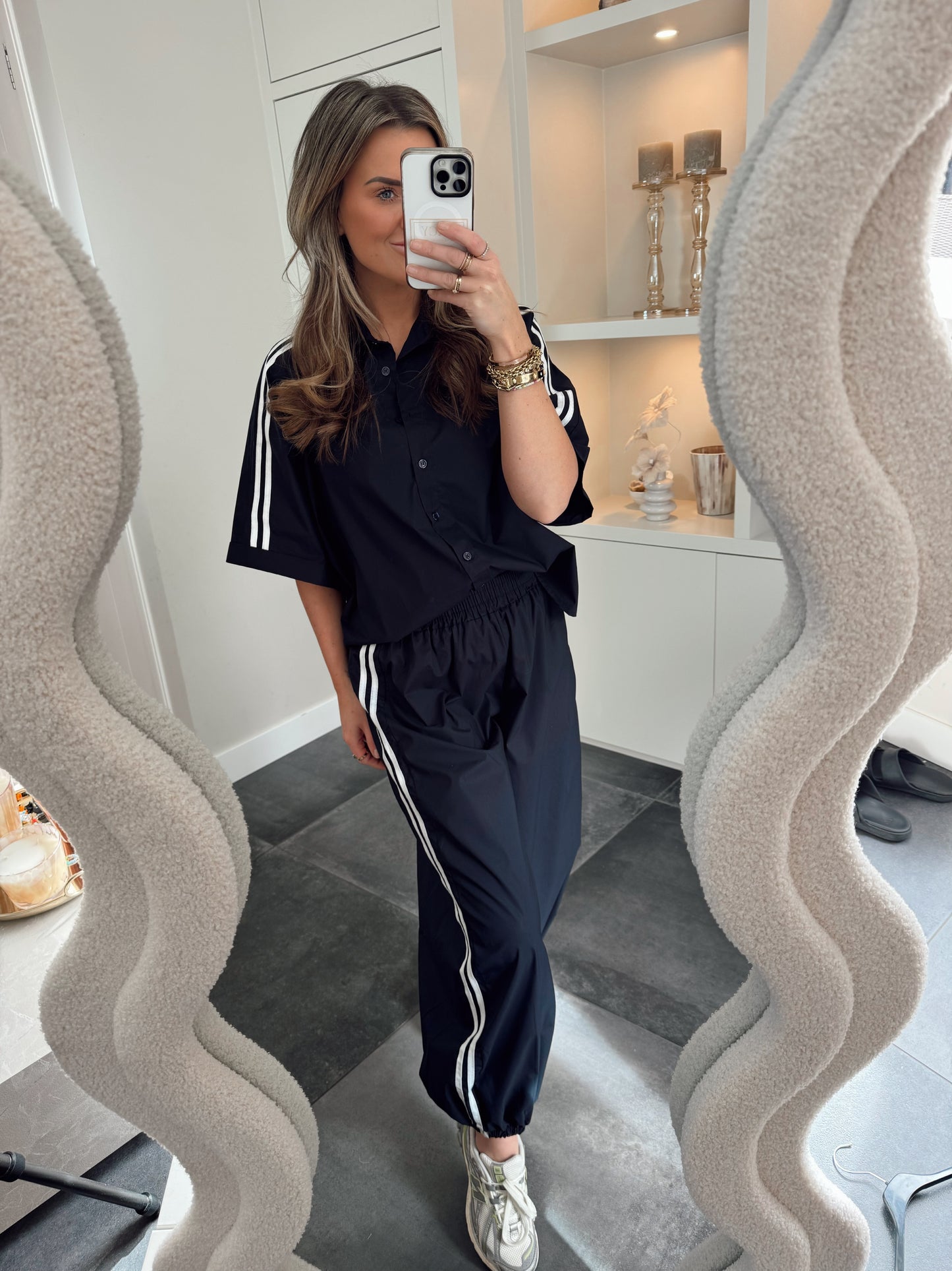 Bibi Pants stripes Navy/Wit