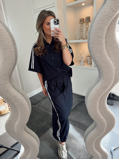 Bibi Pants stripes Navy/Wit