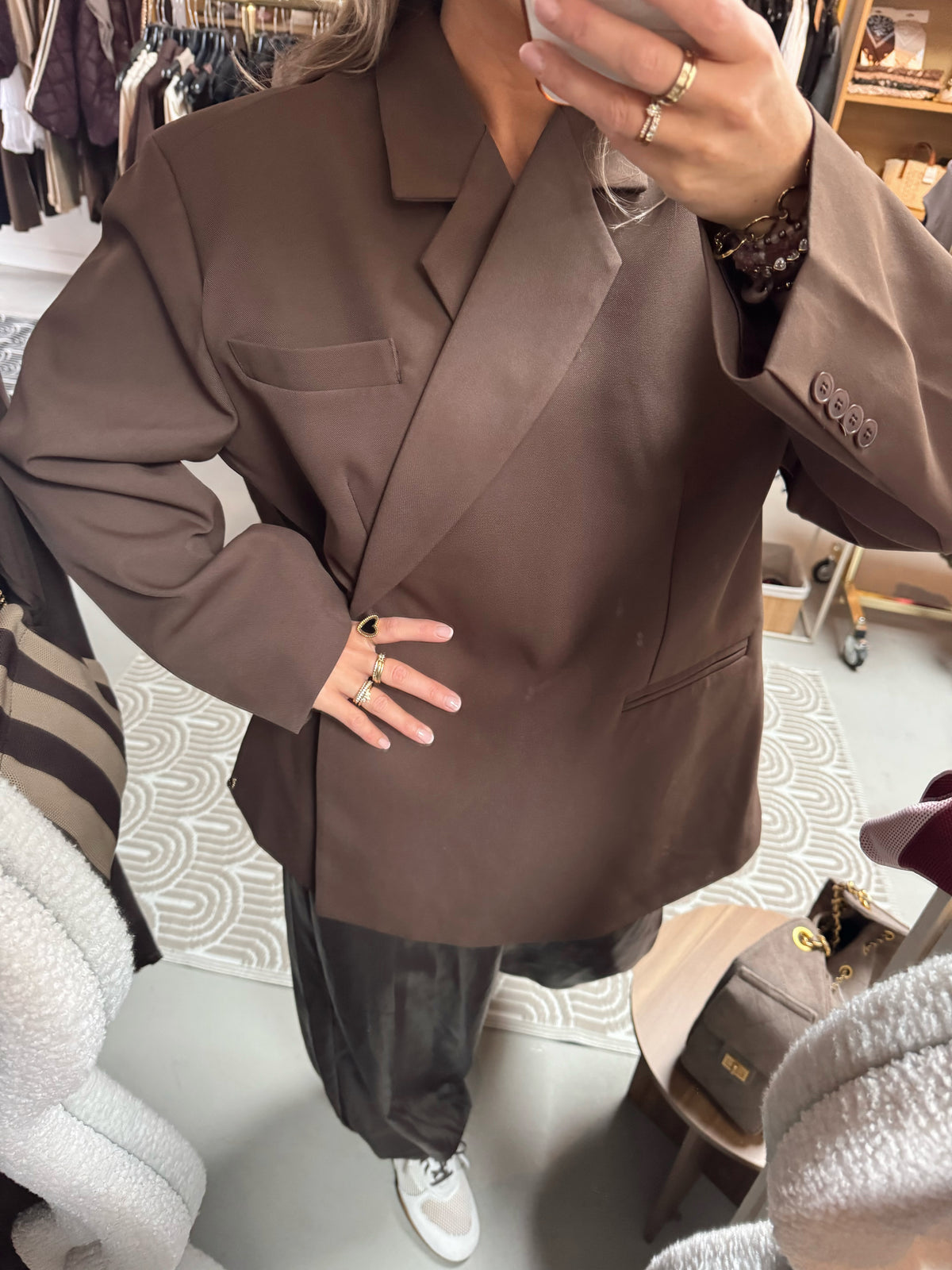 Ambika Blazer Jasmiin Coffee brown
