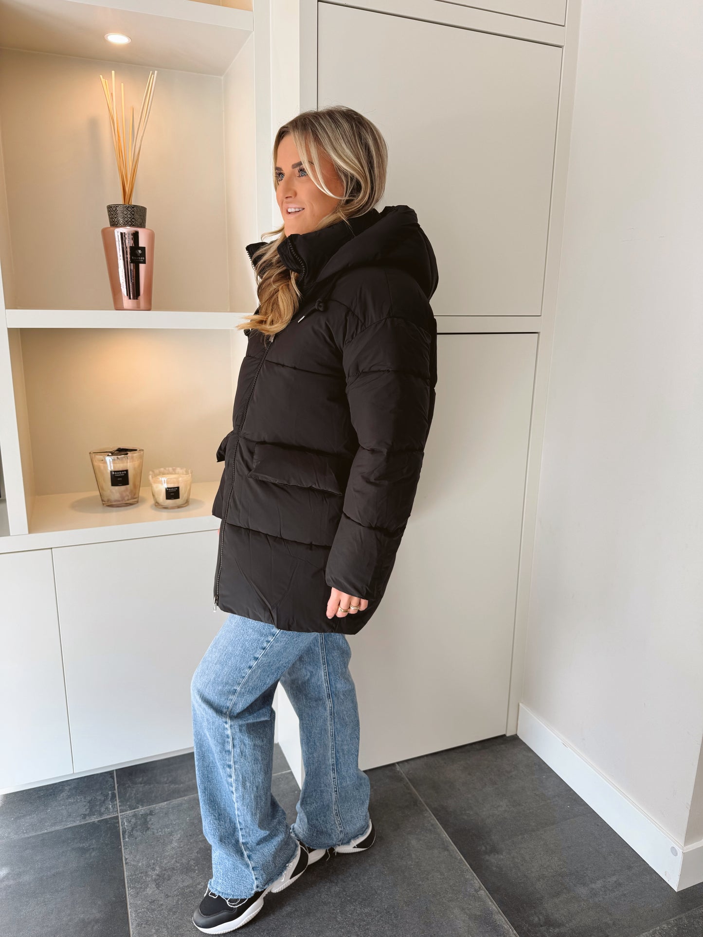 Winterjas Gevoerd Macy Zwart