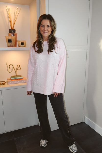 Zachte gebreide trui Princes Roze