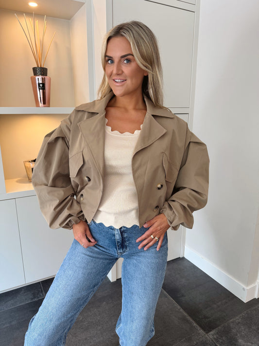 Bomber jas pofmouw Kyra Beige
