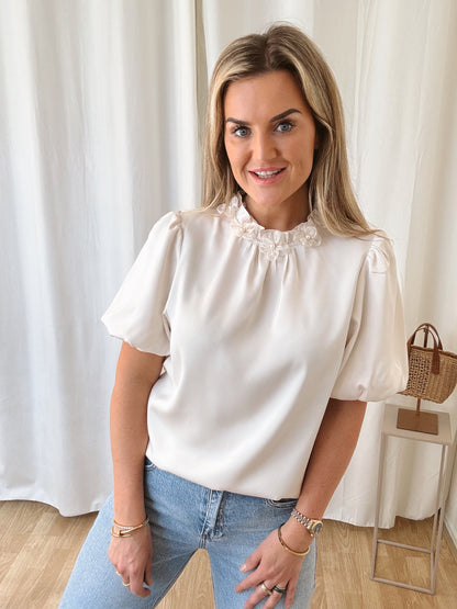 Blouse Fleur beige
