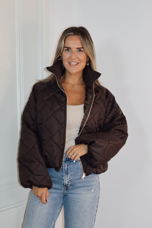 Bomber jas stiksels Brianna Bruin