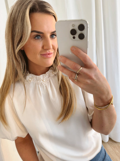 Blouse Fleur beige