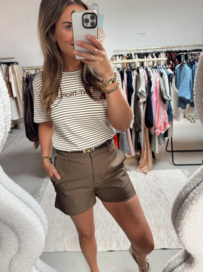 Ambika pantalon short Gia Coffee Brown