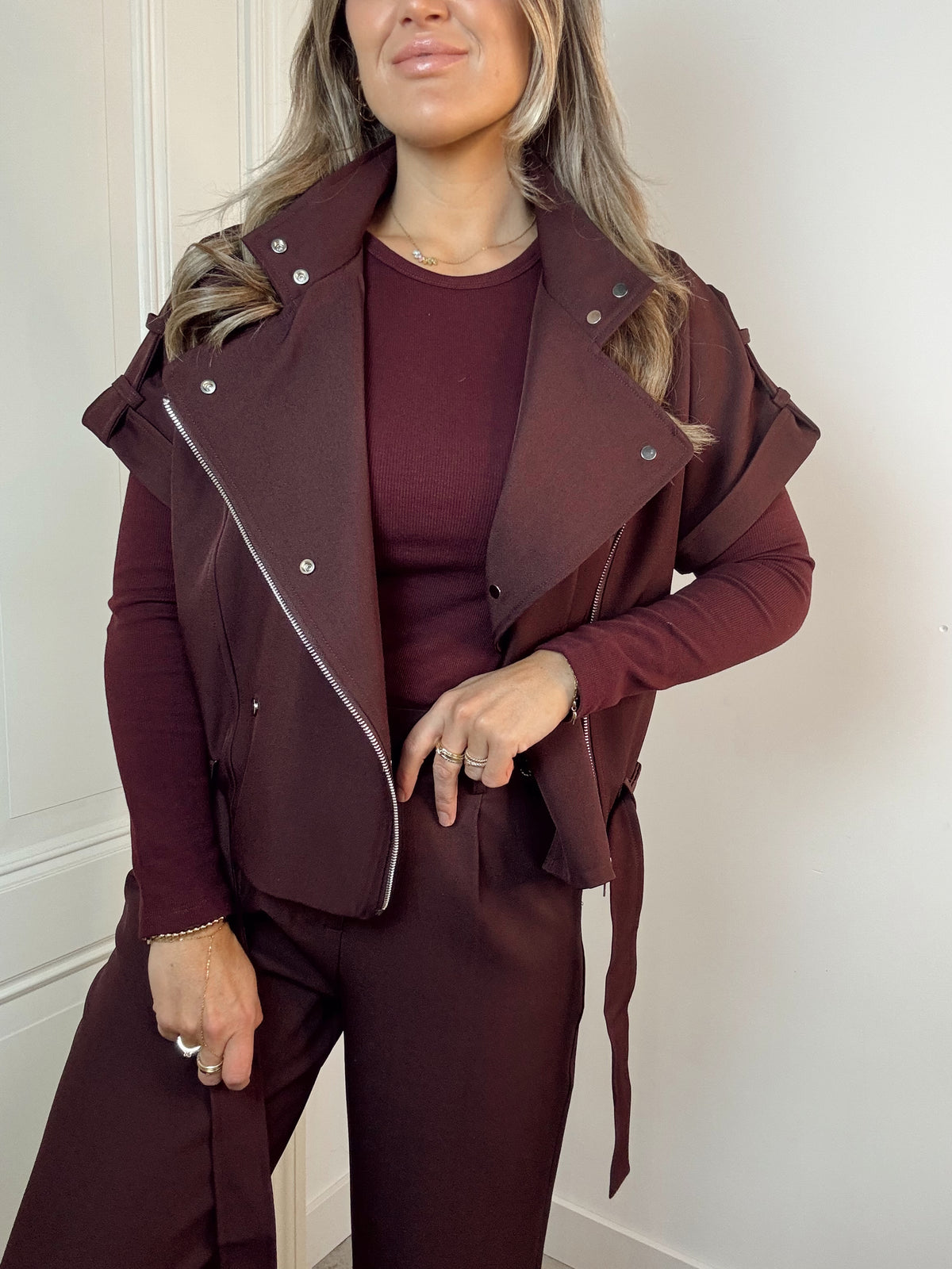Ambika Gilet Krisje Plum/Burgundy