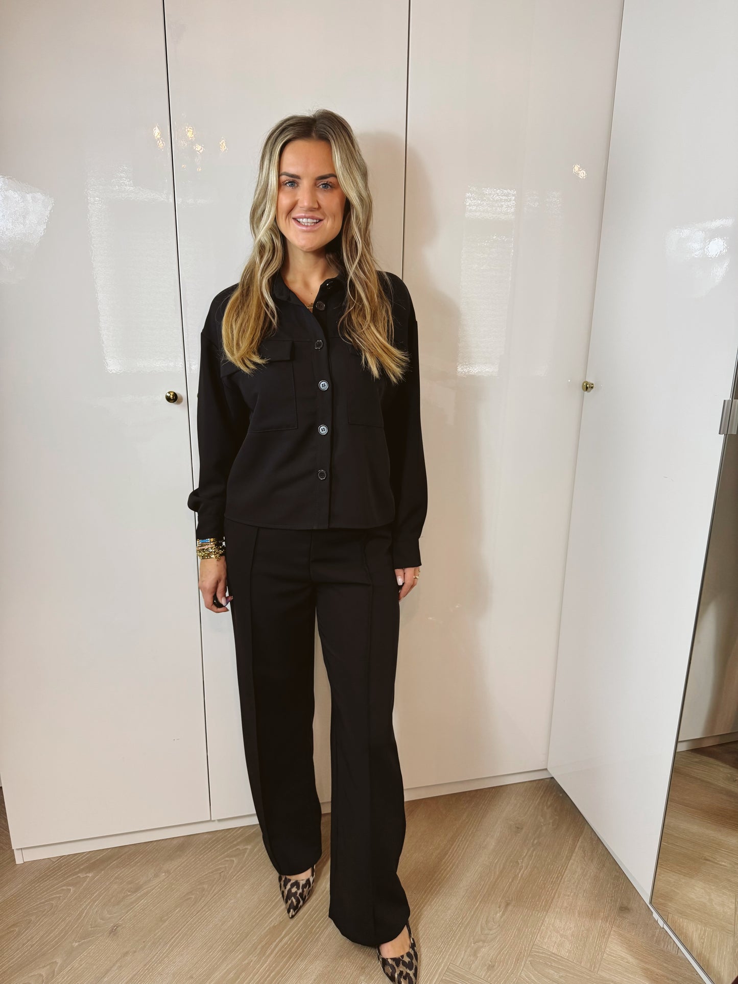 Co-ord Set Jacky Blouse + Pants Zwart