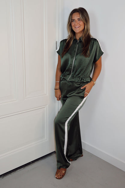 2-pieces set Mandy groen streep