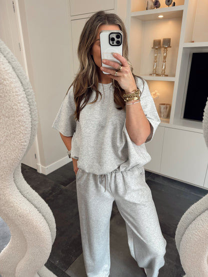 2-pieces lange broek + top Kelly Grijs