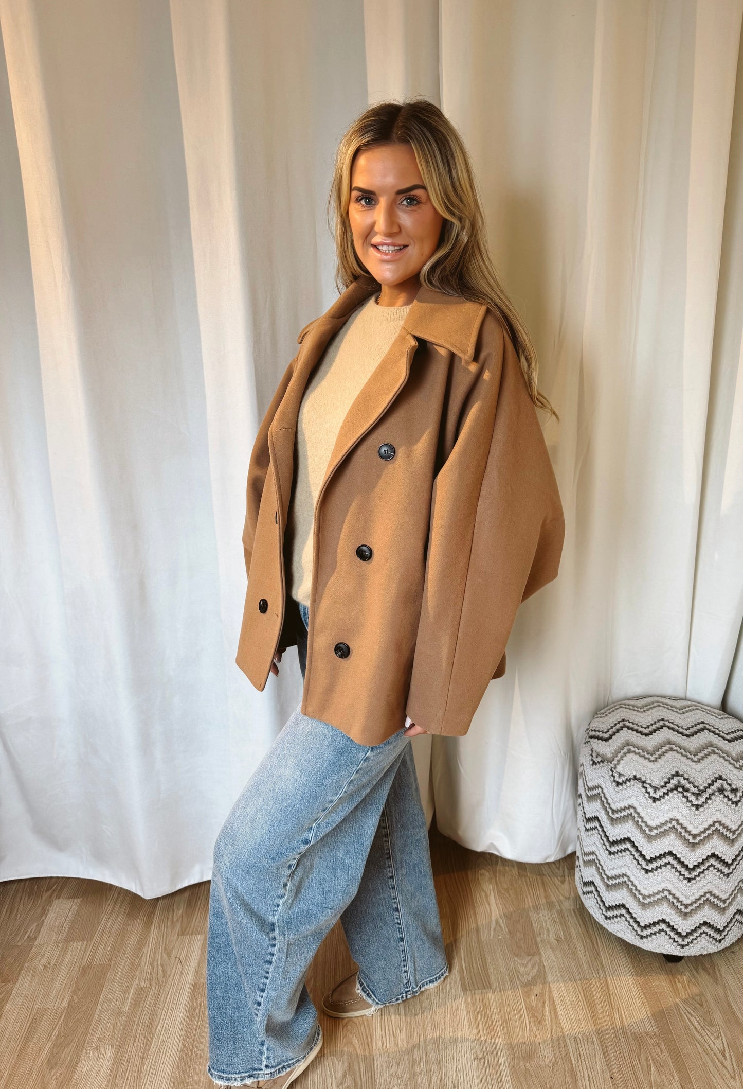 Gebreide trui Cindy Beige
