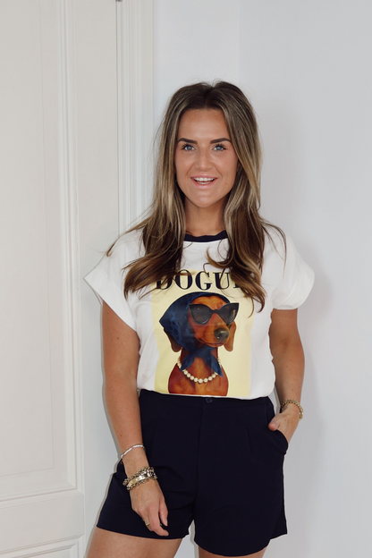 T-shirt Timiami Dogue Wit/Donkerblauw
