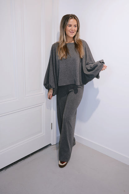 2-pieces set Estelle Vlindertop Grijs