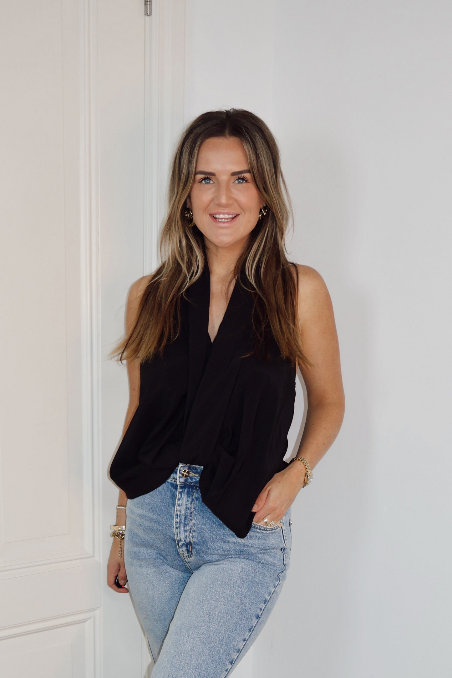 Haltertop Frannie Zwart