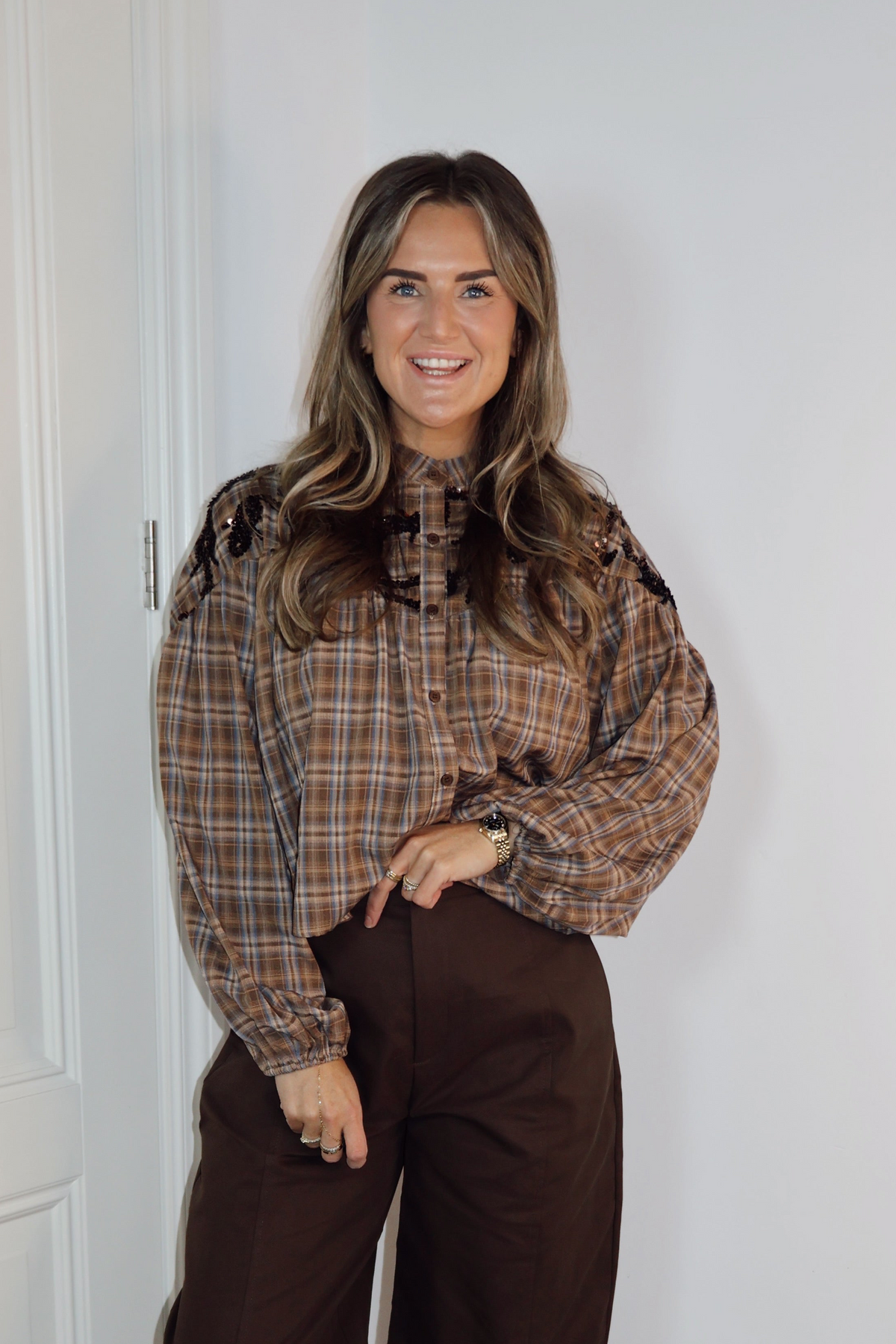 Blouse Ruit Mikki Bruin pailletten