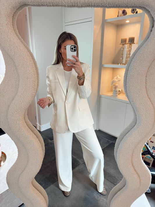 Ambika Pantalon Gris Off white