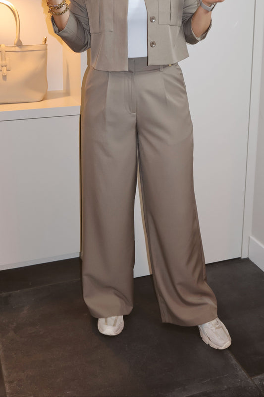 Ambika Pantalon Gris Taupe