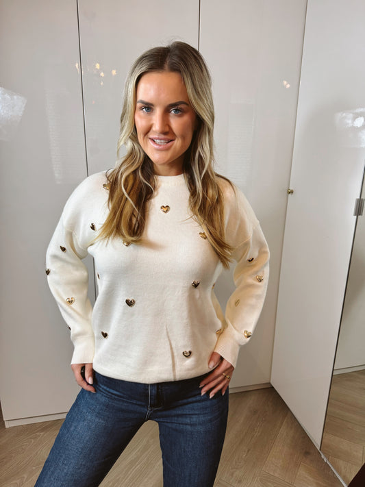 Trui Love Wit/Goud