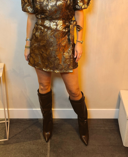 Rok Shiny Goud/Beige