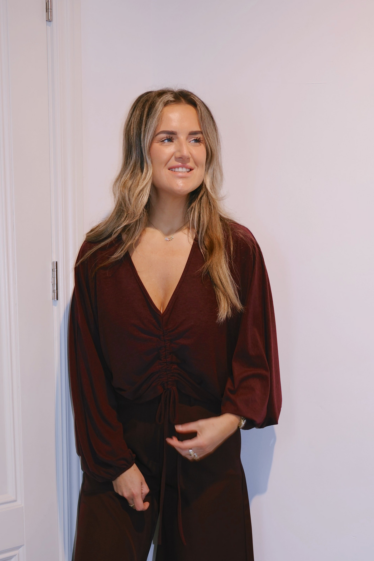 Smok top Dinasty Burgundy
