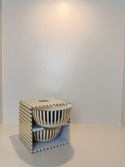 J-Line Cadeauset schalen wit/goud