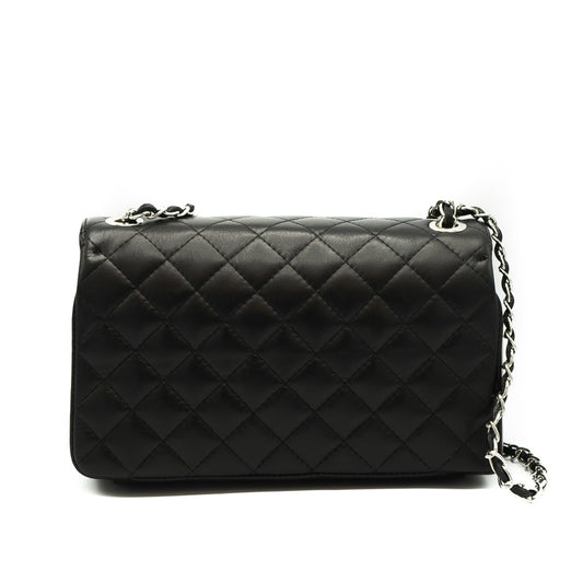 100% Leer Audrey Medium Zwart silver