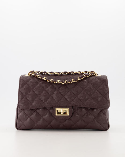 100% Leer Audrey Medium Burgundy